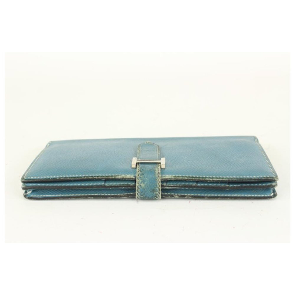Hermès Blue Jean Bearn Bifold Long Flap 6her721 - Picture 7 of 12